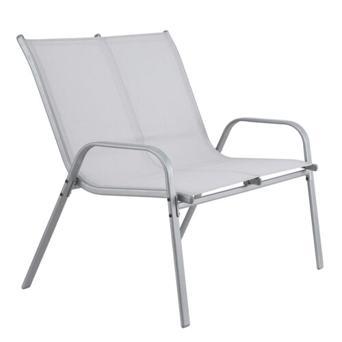 Gardeon Garden Bench Seat Steel Outdoor Patio Park Lounge Backyard Chair Grey - Image 4
