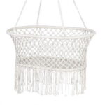 Gardeon Hammock Chair Cotton Swing Chair Outdoor Indoor Cream