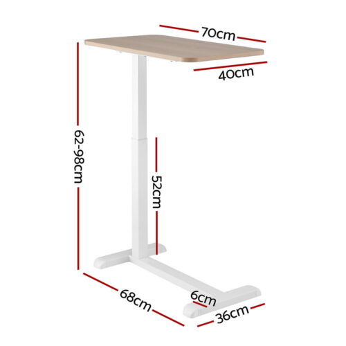 Artiss Laptop Desk Height Adjustable Mobile Workstation Computer Desks 70CM - Image 2