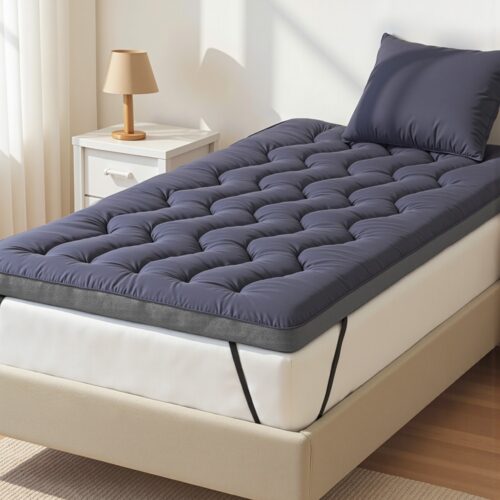 Giselle 5cm Mattress Topper Pillowtop toppers Bamboo Charcoal King Single - Image 7