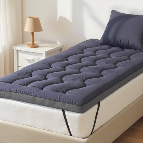 Giselle 5cm Mattress Topper Pillowtop toppers Bamboo Charcoal Single - Image 7