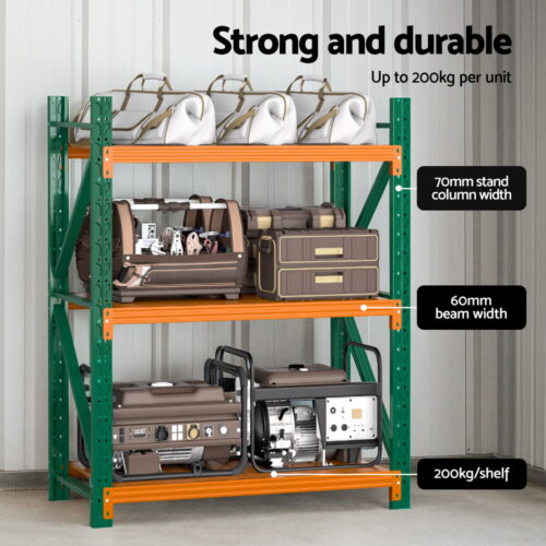 Giantz 1.2Mx1.5M Garage Shelving Warehouse Rack - Image 4