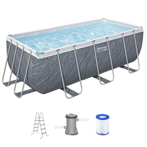 Bestway Swimming Pool Steel Frame Pools Set with Pump Ladder 412x201x122cm - Image 3