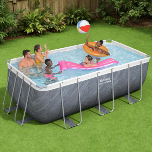 Bestway Swimming Pool Steel Frame Pools Set with Pump Ladder 412x201x122cm - Image 7