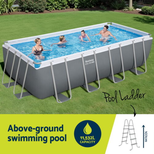 Bestway Swimming Pool Steel Frame Pool Set with Filter Pump Ladder Cover 488x244cm - Image 5