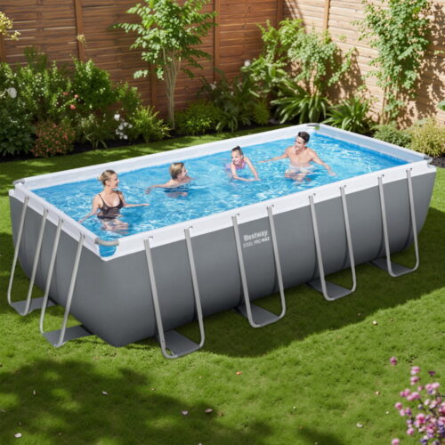 Bestway Swimming Pool Steel Frame Pool Set with Filter Pump Ladder Cover 488x244cm - Image 7