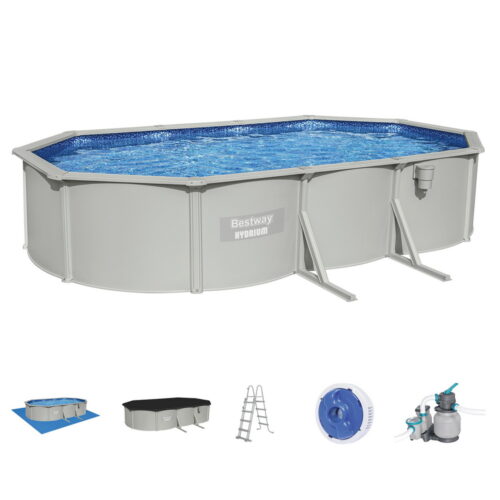 Bestway Swimming Pool 610 x 366cm Steel Frame Round Pool Set w/ Filter Ladder - Image 3