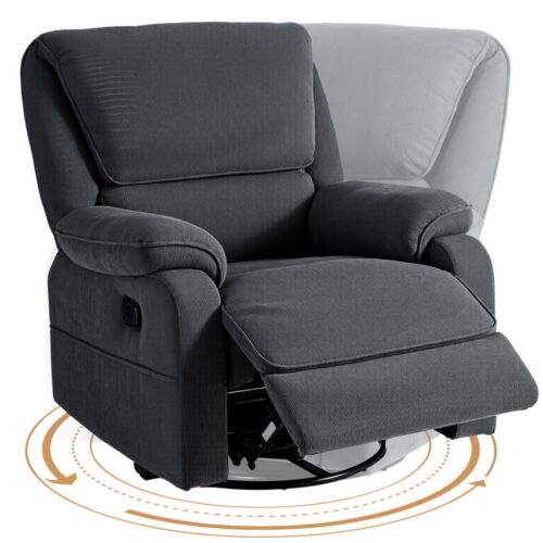 Artiss Rocking Recliner Chair 360 Swivel Massage Heated Reclining Chairs - Image 4