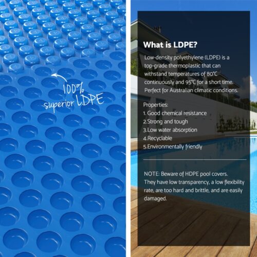 Aqua Buddy Pool Cover 600 Micron Bubble Heat Solar Blanket Shed Blue 9.5x5m - Image 4