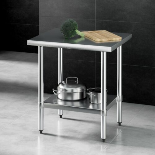 Cefito Stainless Steel Kitchen Bench Work Table 610 x760MM 430 - Image 7