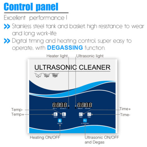 1.3L Digital Ultrasonic Cleaner Jewelry Ultra Sonic Bath Degas Parts Cleaning - Image 7
