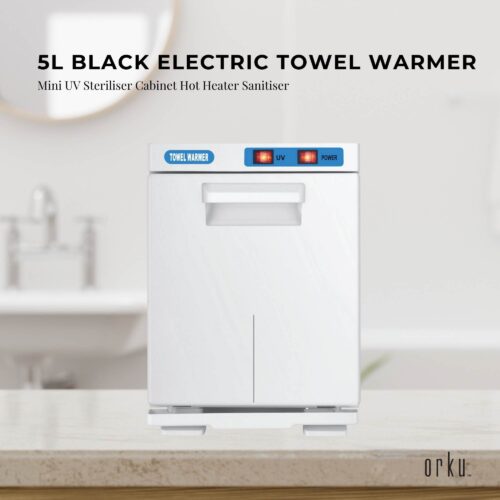 5L White Electric Towel Warmer Mini UV Steriliser Cabinet Hot Heater Sanitiser - Image 2