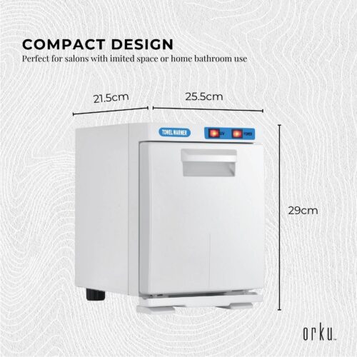 5L White Electric Towel Warmer Mini UV Steriliser Cabinet Hot Heater Sanitiser - Image 3