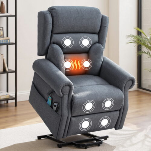 Artiss Electric Recliner Chair Power Lift Massage Heated Recliner Sofa - Image 7
