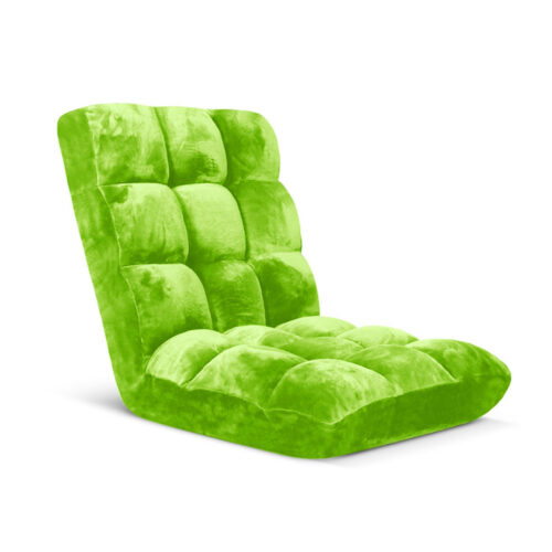 Floor Recliner Folding Lounge Sofa Futon Couch Folding Chair Cushion Green