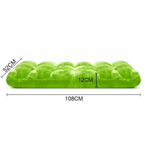 2x Floor Recliner Folding Lounge Sofa Futon Couch Folding Chair Cushion Green - Image 6