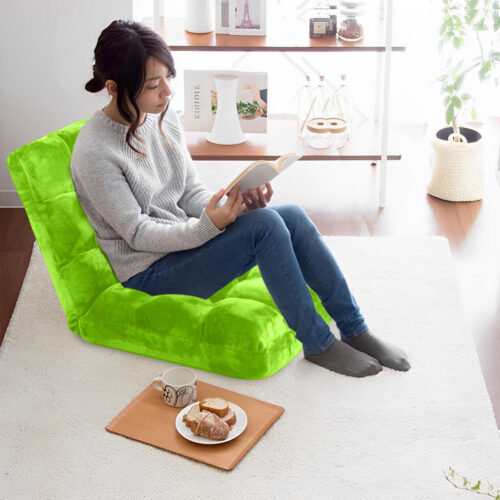 2x Floor Recliner Folding Lounge Sofa Futon Couch Folding Chair Cushion Green - Image 8