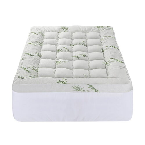 Giselle Mattress Topper 11cm Pillowtop Toppers Bamboo Mat Pad Protector Single - Image 3