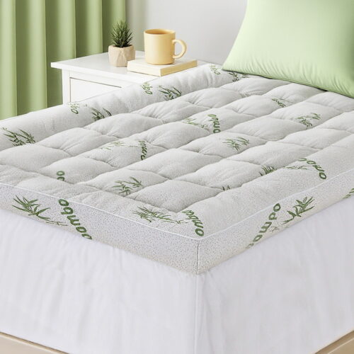 Giselle Mattress Topper 11cm Pillowtop Toppers Bamboo Mat Pad Protector Single - Image 7