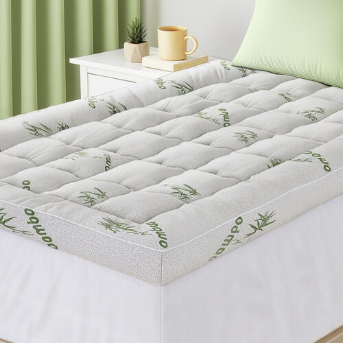 Giselle Mattress Topper 11cm Pillowtop Toppers Bamboo Mat Protector King Single - Image 7