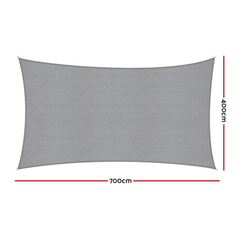 Instahut Sun Shade Sail Shadecloth Canopy Rectangle 280gsm 4x6m - Image 2