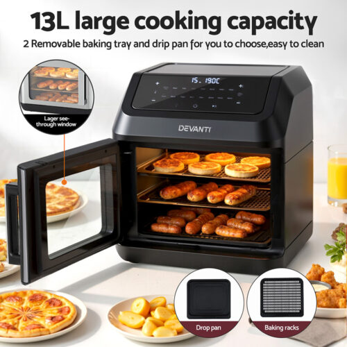 Devanti Air Fryer 13L LCD Fryers Oven - Image 4