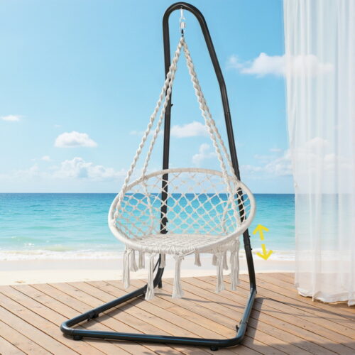 Gardeon Hammock Hanging Chair with Steel Stand - Image 7