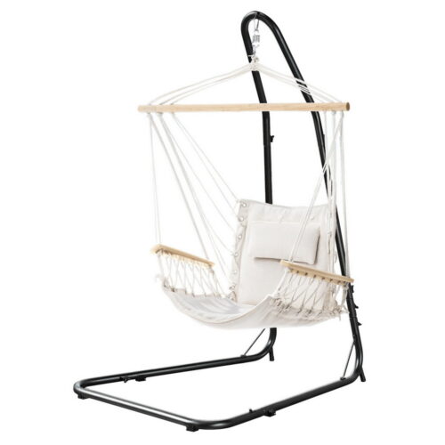 Gardeon Hammock Chair with Heavy Duty Steel Stand - Image 3