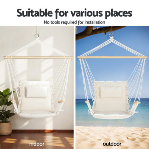 Gardeon Hammock Chair with Heavy Duty Steel Stand - Image 4