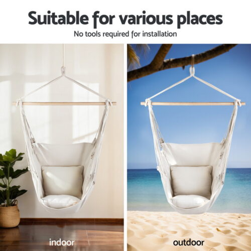 Gardeon Hammock Chair with Heavy Duty Steel Stand - Image 4