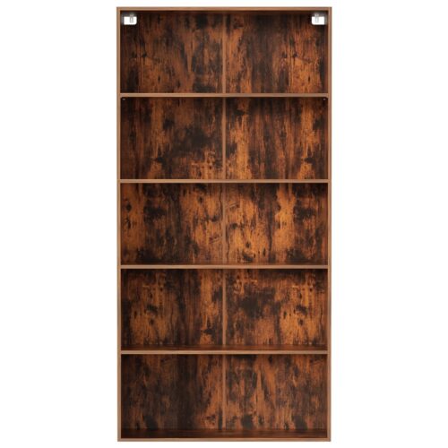 Artiss Bookshelf 5 Tiers Walnut - Image 4