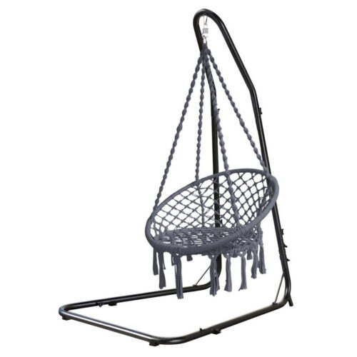 Gardeon Hammock Hanging Chair with Steel Stand - Image 3