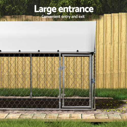 i.Pet Dog Kennel Large House XL Pet Run Cage Puppy Outdoor Enclosure 2Mx4M - Image 4