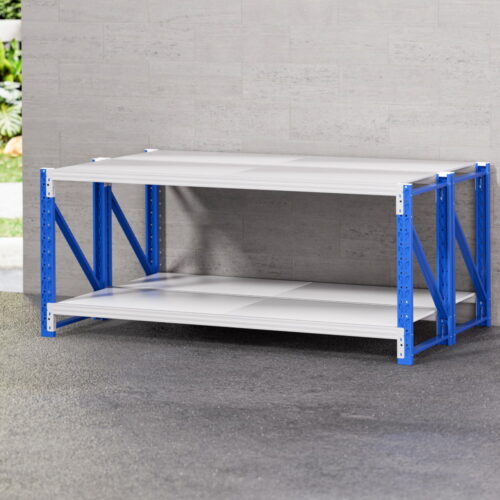 Giantz 2x 0.9M Garage Shelving Workbench Warehouse Rack - Image 7