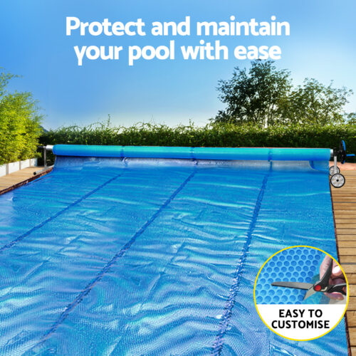 Aqua Buddy Pool Cover 600 Micron Solar Heat Blanket 8x4.2m w/ 5.55m Roller Blue - Image 4