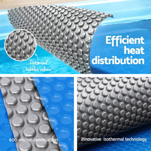Aqua Buddy Pool Cover 600 Micron Solar Heat Blanket LDPE 10.5x4.2m w/ 5.55m Roller - Image 5