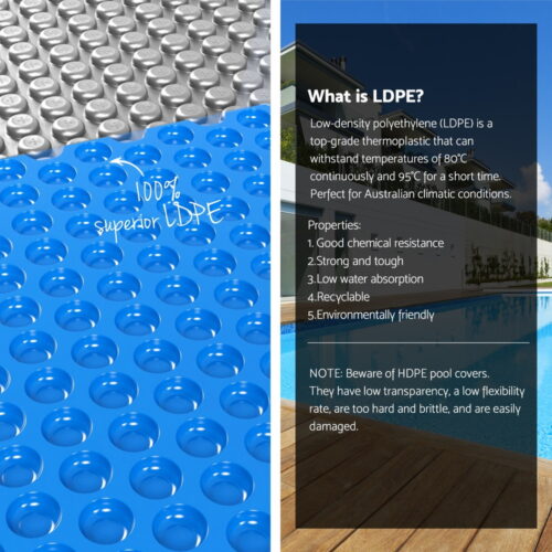 Aqua Buddy Pool Cover 600 Micron Solar Heat Blanket LDPE 10.5x4.2m w/ 5.55m Roller - Image 6