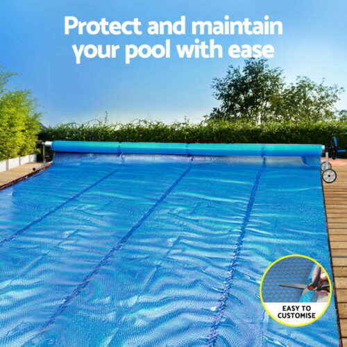 Aqua Buddy Pool Cover 600 Micron Solar Heat Blanket 10.5x4.2m w/ 5.55m Roller Blue - Image 4