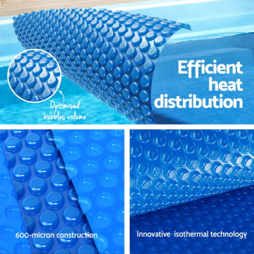 Aqua Buddy Pool Cover 600 Micron Heat Solar Blanket 9.5x5m w/ 5.55m Roller - Image 5