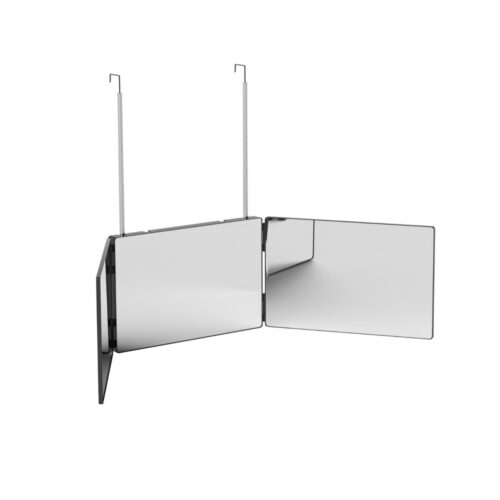 Embellir Trifold Mirror Makeup Portable with Height Adjustable 3 Way Telescoping Hook Hair Cutting Styling - Image 2