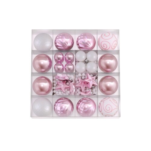 Jingle Jollys 33pcs Christmas Tree Decorations Set Baubles Ornaments Party Pink - Image 4