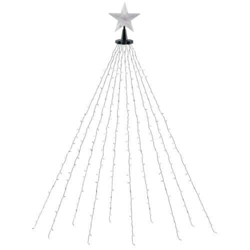 Jingle Jollys 2.5M Christmas Lights Waterfall String Light 300 LED Star Topper - Image 2