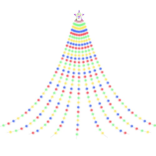 Jingle Jollys 3.8M Christmas Lights Waterfall String Light 340 LED - Image 2