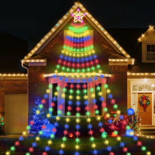 Jingle Jollys 3.8M Christmas Lights Waterfall String Light 340 LED - Image 8