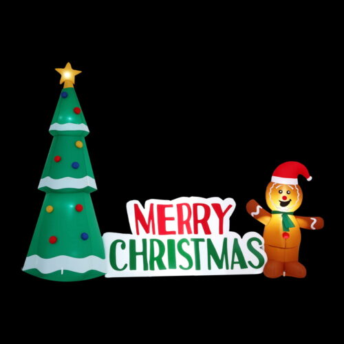 Jingle Jollys Christmas Inflatable Gingerbread Man 1.5M Height LED Decorations Illuminated - Image 4