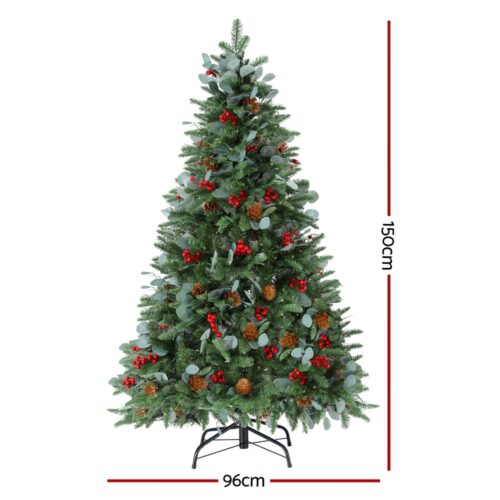 Jingle Jollys Christmas Tree 1.5m 160 LED Xmas Tree Party Decorations 355 Tips - Image 2