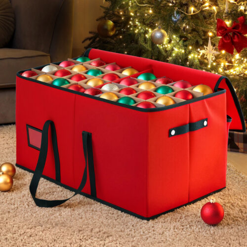 Jingle Jollys Christmas Baubles Storage Box 128 Slots Decor Ornaments Container - Image 7