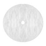Jingle Jollys Christmas Tree Skirt 120cm Plush Xmas Fluffy Ornaments Decor White