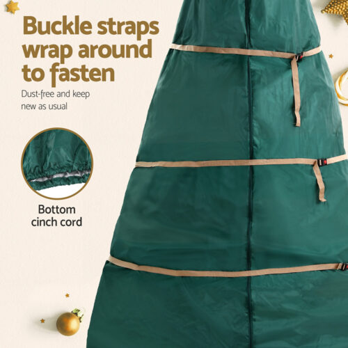 Jingle Jollys Christmas Tree Storage Bag Fits Up to 9ft Tree Xmas Bag Green - Image 6