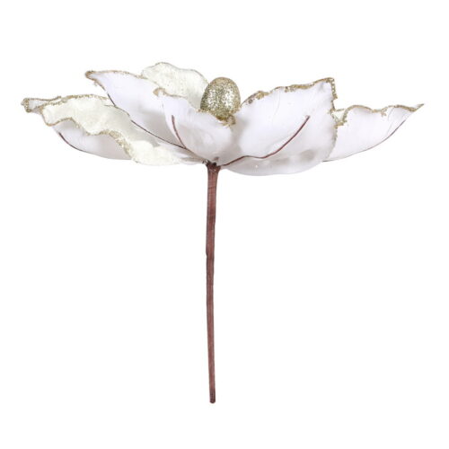 Jingle Jollys 14Pcs Christmas Tree Flower Set Xmas Garland Wreath Magnolia White - Image 3
